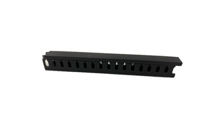 [RS-233-9176] RS PRO Black Slotted Panel Trunking - Open Slot, W50 mm x D50mm, L1m, PVC